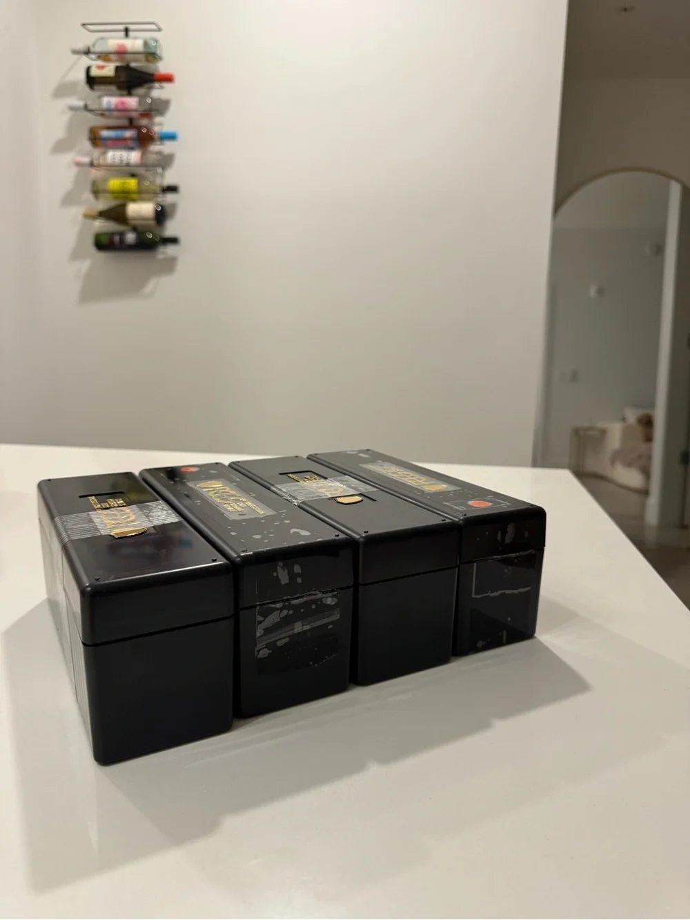 Lot of 4 PCGS Black 20 Coin Slab Storage Boxes Professional Coin Grading Service